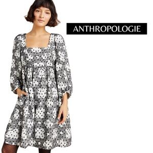 Anthropologie Jane Textured Babydoll Dress size 2